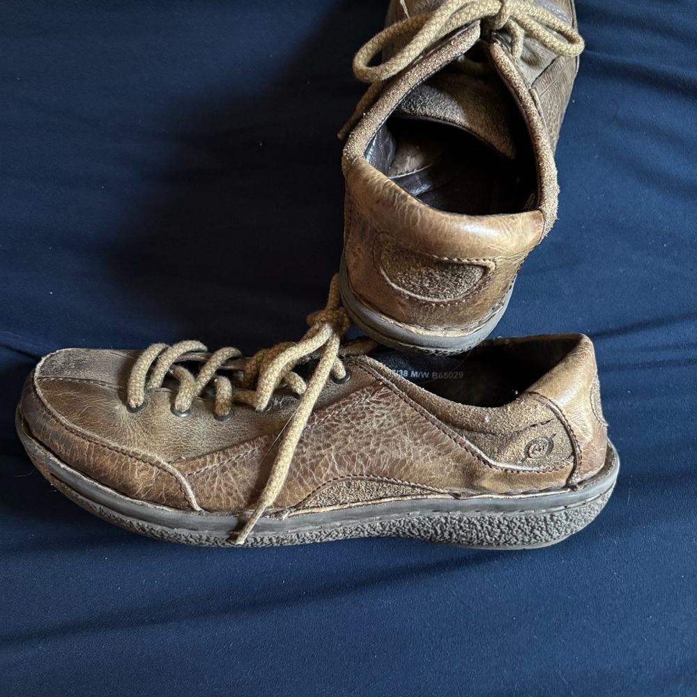 Born Dark Brown Leather Shoes Women size 7 - Picture 2 of 6
